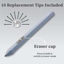 Load image into Gallery viewer, King Write SY05 EMR Stylus Pen for Kindle Scribe & Remarkable 2, 4096 Pressure, Digital Eraser, Battery-Free, Magnetic Attach, 10 Replacement Tips (Gray)