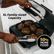 Load image into Gallery viewer, Ninja | Indoor Grill and Air Fryer| Foodi Smart XL | 6-in-1 Grill, Air Fry, Roast, Bake, Broil, Dehydrate & Crisp |Smart Thermometer & Splatter Shield | Dishwasher Safe Parts | Black/Silver | FG551