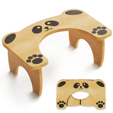Load image into Gallery viewer, Foldable Bamboo Toilet Stool for Adults and Kids, Cute Poop Stool for Bathroom, 7 Inches Squatting Potty, No Assembly Required