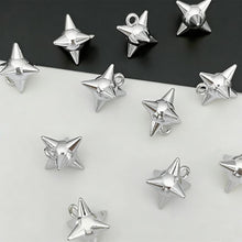 Load image into Gallery viewer, Ordeonrus 40 PCS Spike Ball Charms Alloy Spike Charms Pendants Silver Punk Style Spikes Charm for Jewelry Making DIY Earrings Necklace Bracelet Keychain Crafting