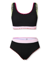 Load image into Gallery viewer, Kxuryueo Girls Teen Swimsuit Bathing Suits Color Block Bikini Set Two Piece Beach Size 15 16