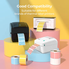 Load image into Gallery viewer, 2.25 x1.25 Color Thermal Labels+4x2 Direct Thermal Labels