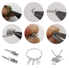 Load image into Gallery viewer, 300pcs Mix 8mm 9mm 10mm Stainless Steel Thick Strong Rings Jump Rings Connector Rings for Jewelry Making Necklaces Bracelet Earrings Keychain DIY Craft (M536)