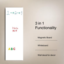 Load image into Gallery viewer, Magnetic Whiteboard Wall Decal 39” x 18” Peel and Stick Dry Erase Contact Paper with 55 Magnetic Letters Self Adhesive for Home, Office or Playroom
