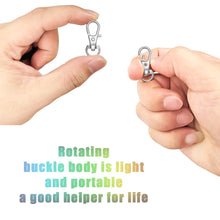Load image into Gallery viewer, sprookber 100pcs Metal Lobster Claw Clasp with Key Ring, Keychain Rings for Crafts, Key Jewelry DIY Crafts, Lanyard Clips snap Hook, Swivel Clasps Clip