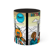 Load image into Gallery viewer, Colors of Africa Pop Art Black History Colorful #22 AI 11oz Black Accent Coffee Mug