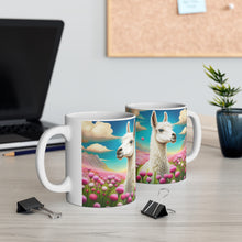 Load image into Gallery viewer, Good Vibes Cute Llama Funny #6 Ceramic 11oz Mug AI-Generated Artwork