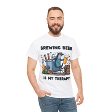 Load image into Gallery viewer, Beer Crafter Beer Brewing is my Therapy Brewing T-Shirt 100% Cotton Classic Fit