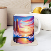 Load image into Gallery viewer, Pastel Sea-life Sunset #9 Ceramic Mug 11oz mug AI-Generated Artwork