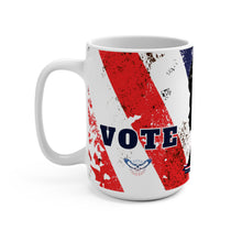 Load image into Gallery viewer, VOTE Election Silhouette, Civic Engagement Straw Ceramic Coffee Mug 15oz