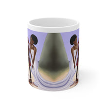 Load image into Gallery viewer, Traditional African American Culture Bride Lavender Dress and Groom Jumping the Broom Ceremony Ceramic Mug 11oz AI Generated Image