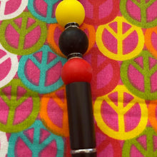 Load image into Gallery viewer, Black and red beqded pen Custom Handmade Beaded Pen
