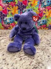 Load image into Gallery viewer, Ty Beanie Buddy The Employee Lavender Bear (Retired)