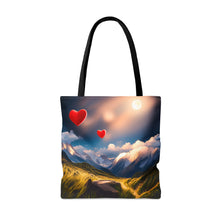 Load image into Gallery viewer, Mountain Red Skies Series #1 Tote Bag AI Artwork 100% Polyester