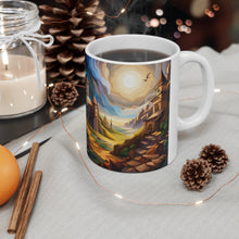 Load image into Gallery viewer, Medieval Castle at Sunset Mug 11oz mug AI-Generated Artwork