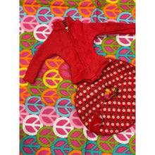 Load image into Gallery viewer, Vintage Mattel Barbie skipper Doll Red ice skating skirt and top Clothing #1908