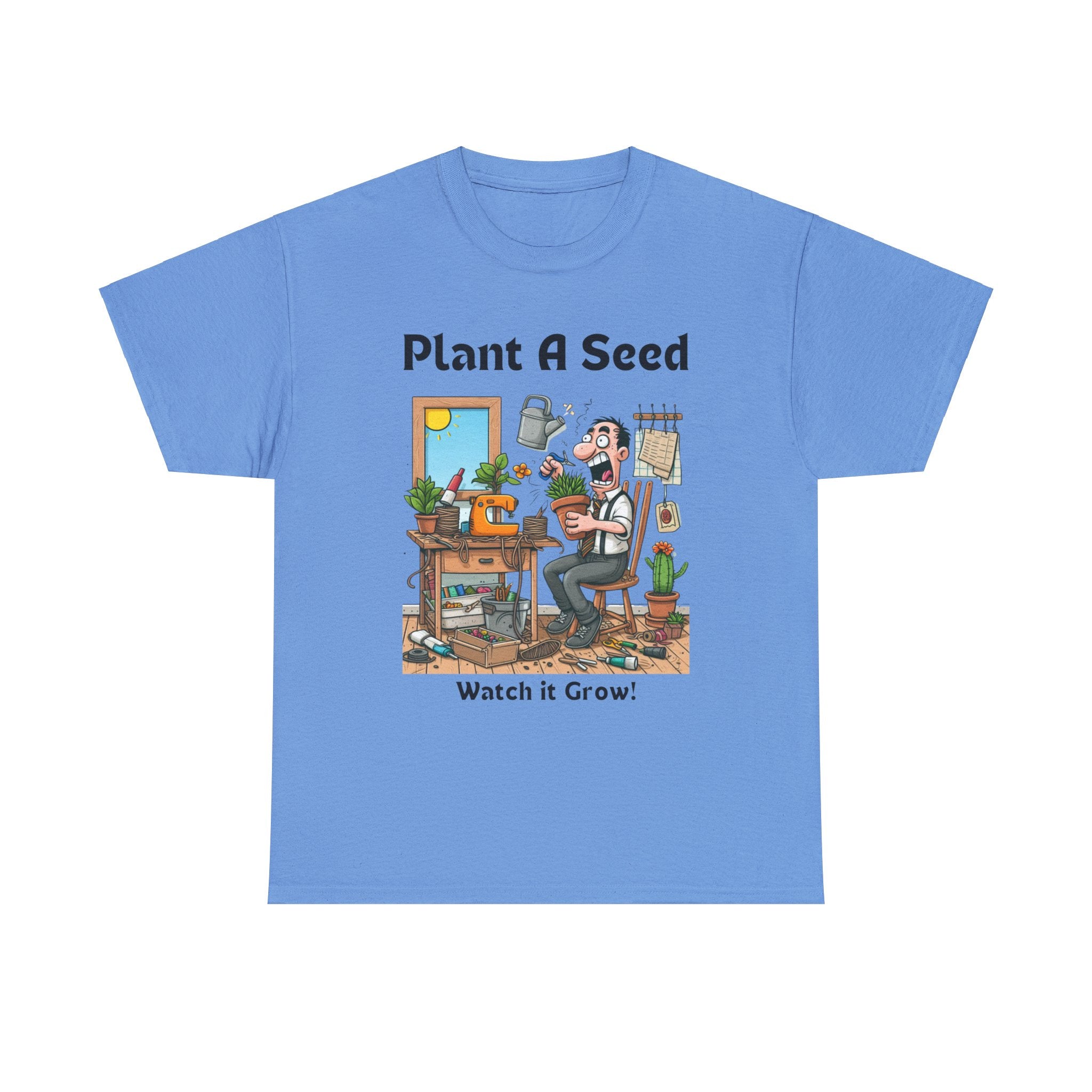 plant a seed watch it grow Frustrated Plant A See Watch it Grow Young Boy 100% Cotton Classic Fit T-shirt Gold / M