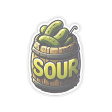 Load image into Gallery viewer, Sour Pickle Barrel Vinyl Sticker, Foodie, Mouthwatering, Whimsical, Food #7
