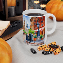 Load image into Gallery viewer, At the Cafe Philadelphia Liberty Bell #48 Mug 11oz mug AI-Generated Artwork