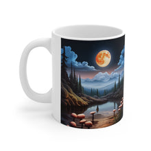 Load image into Gallery viewer, Lunar Moon Scene Toadstools and Lillies #2 Mug 11oz mug AI-Generated Artwork