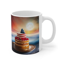 Load image into Gallery viewer, Happy 4th of July Cake Celebration #15 Ceramic 11oz Mug AI-Generated Artwork