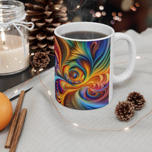 Load image into Gallery viewer, Tye Dye Swirls & Ripples #3 Ceramic 11oz AI Decorative Mug