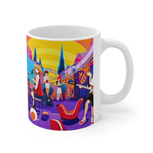 Load image into Gallery viewer, Beach Vibes Retro Concert #6 Ceramic 11oz Mug AI Artwork