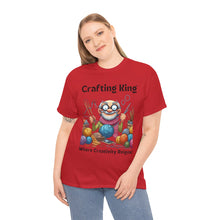 Load image into Gallery viewer, Crafting King: Where Creativity Reigns, Knitting 100% Cotton Classic T-shirt
