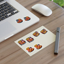 Load image into Gallery viewer, Hot Dog, Chicken Foodie Vinyl Sticker Sheets - 4 Foods/2 each 8pc Set