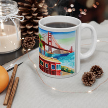 Load image into Gallery viewer, At the Cafe Golden Gate Bridge California #21 Mug 11oz mug AI-Generated Artwork