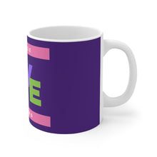 Load image into Gallery viewer, Pastel Because Love Matters Purple 11oz Coffee Mug Center Image Print Only