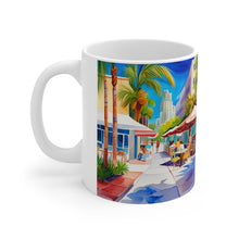 Load image into Gallery viewer, At the Cafe Miami Beach #32 Mug 11oz mug AI-Generated Artwork