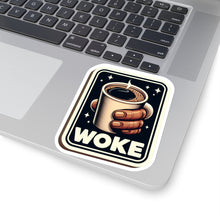 Load image into Gallery viewer, Fresh Woke Coffee Vinyl Stickers, Laptop, Foodie, Beverage, Thirst Quencher #3

