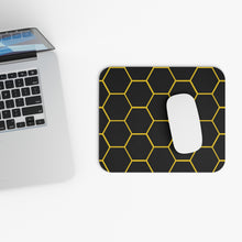 Load image into Gallery viewer, Gold and Black honeycomb Bee Mouse Pad (Rectangle) 9&quot; x 8&quot; High Density Foam
