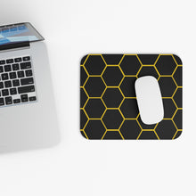Load image into Gallery viewer, Gold and Black honeycomb Bee Mouse Pad (Rectangle) 9" x 8" High Density Foam