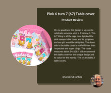 Load image into Gallery viewer, Ulmisfee 3 Pack I was 6 Now I'm 7 Ice Cream Birthday Party Decorations,Disposable Plastic Tablecloth, Ideal Table Cover for Kids & Girls 7TH Birthday Themed Parties, 54 x 108 Inch
