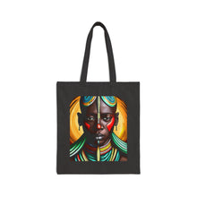 Load image into Gallery viewer, Colors of Africa Warrior King #1 100% Cotton Canvas Tote Bag 15" x 16"