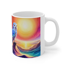 Load image into Gallery viewer, Beautiful Owl Standing in a Sea of Colors #8 Mug 11oz mug AI-Generated Artwork