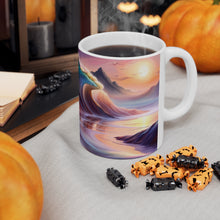Load image into Gallery viewer, Pastel Sea-life Sunset #23 Ceramic Mug 11oz mug AI-Generated Artwork