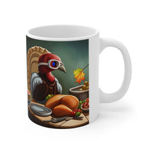 Load image into Gallery viewer, Thanksgiving Don't Touch Me Turkey All Dressed up and Nowhere to Go Ceramic Coffee Mug 11oz Mirrored Images