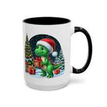 Load image into Gallery viewer, Mug Dinosaur Gifts Santa Hat Holiday Coffee Cup 11, 15oz