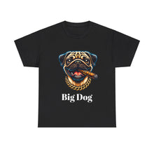 Load image into Gallery viewer, Big Dig Pug Shirt, The Dog Life Pug Cigar Gold Chain Unisex Crewneck T-Shirt