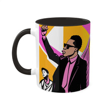 Load image into Gallery viewer, Colors of Africa Pop Art Colorful #1 AI 11oz Black Accent Coffee Mug