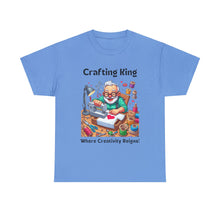 Load image into Gallery viewer, Crafting King: Where Creativity Reigns, Grandpa T-Shirt Designing Cotton Classic