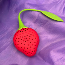 Load image into Gallery viewer, Silicone Strawberry Loose Tea Leaf Strainer Herbal Spice Infuser New