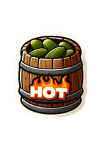 Load image into Gallery viewer, Pickles in a Barrel 3" Vinyl Foodie Glossy Hot/Dill/Sour/Kosher