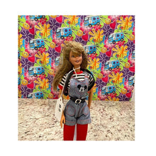 Load image into Gallery viewer, Mattel 1996 Barbie loves Mickey Teresa Doll #1 BackPack, red tights As Shown