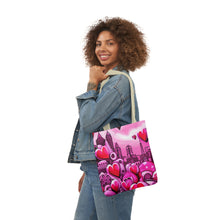 Load image into Gallery viewer, Pink Heart Series #16 Fashion Graphic Print Trendy 100% Polyester Canvas Tote Bag AI Image