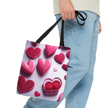 Load image into Gallery viewer, Love the Pink Heart Series #5 Tote Bag AI Artwork 100% Polyester