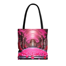 Load image into Gallery viewer, Cathedral of Love filled with Pink Heart Series Tote Bag AI Artwork 100% Polyester #8